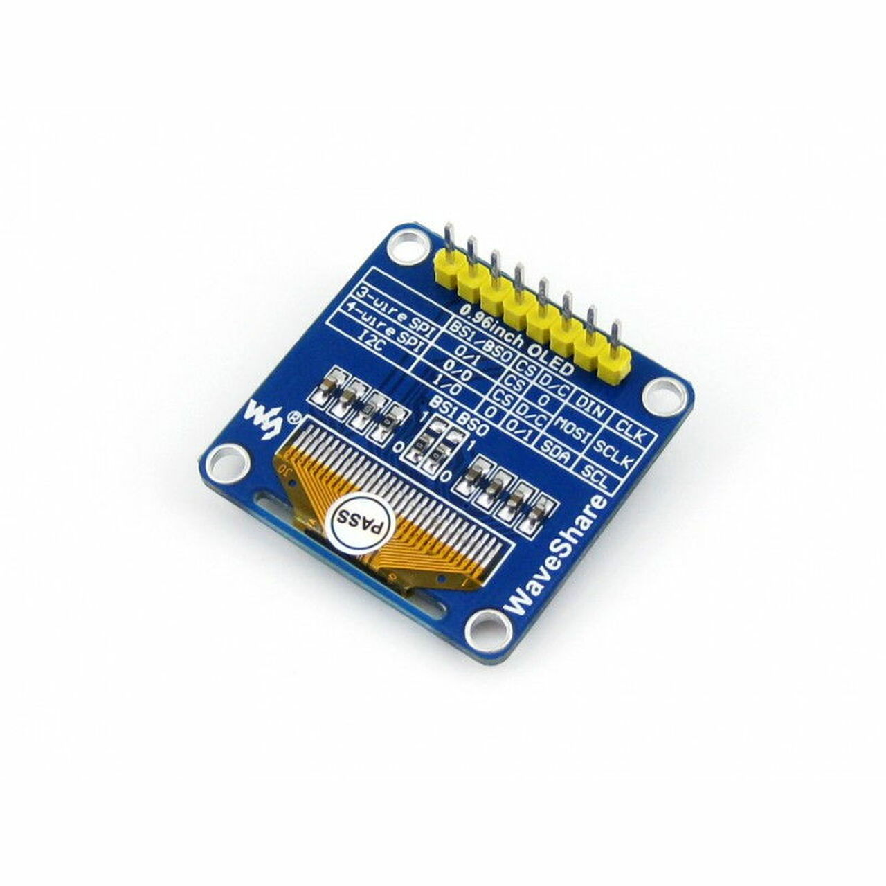 0.96" Inch Blue I2C IIC OLED LCD Module4pin view 2