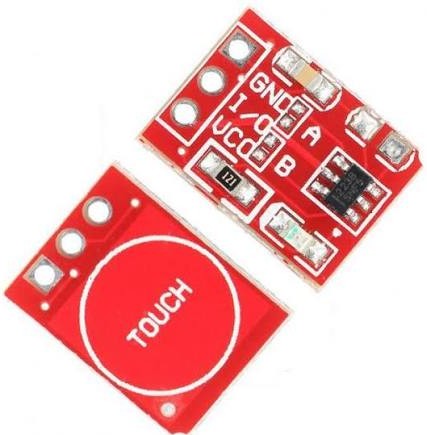 TTP223 Single-Channel Capacitive Touch Sensor Module Red Color - STS Sensor