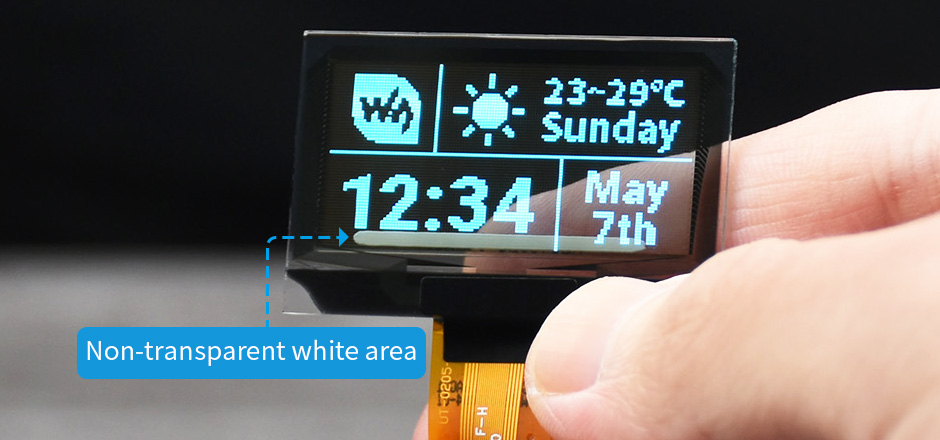 1.51 inch Transparent OLED Display Module - STS Arduino