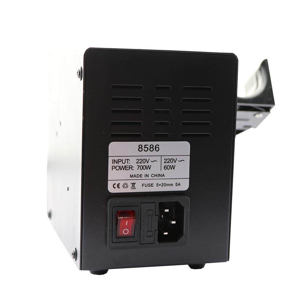 8586 700W 2 in 1 SMD Rework Soldering Station LED Digital Display Hot Air Gun view 2