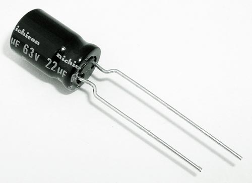 22UF/63V Electrolytic capacitor view 2