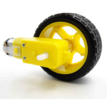 DC Gear Motor+wheels smart car set view 2