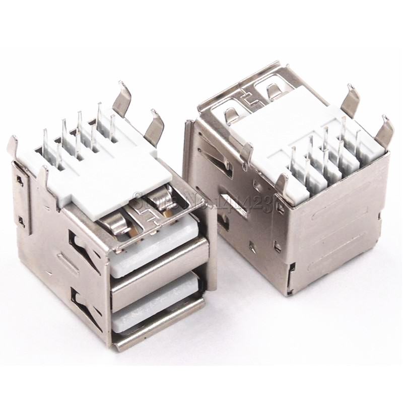 AF Type-A Double layer USB Female Socket Connector view 3