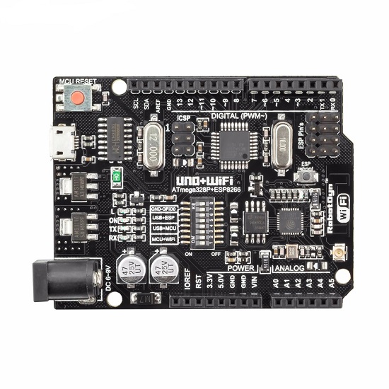 WiFi R3 ATmega328P+ESP8266 (32Mb memory) Board view 2