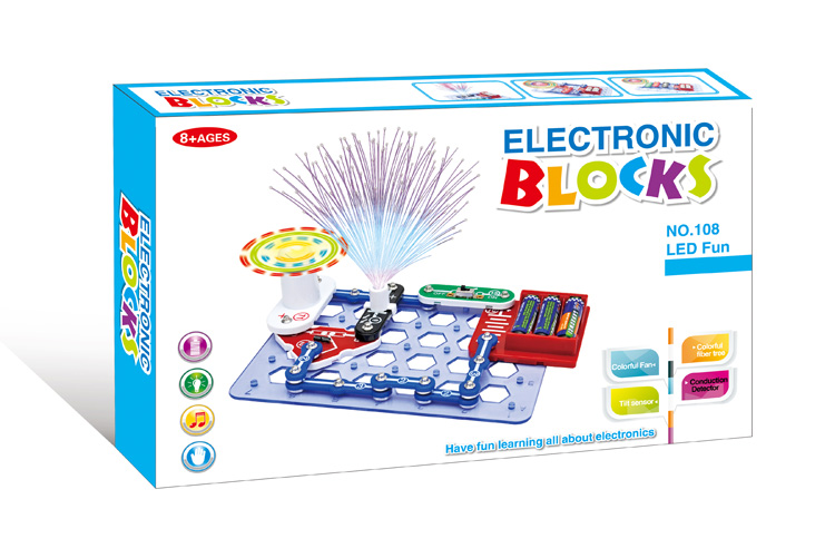 DIY electrical circuit STEM toys electronic blocks game for kids view 2