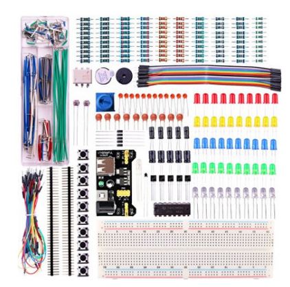 Electronics Component Fun Kit with Breadboard LED Wire - STS