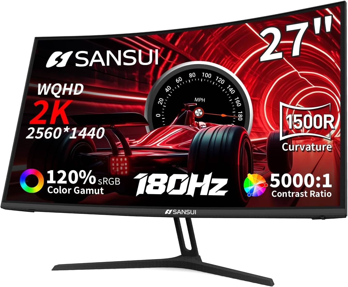 SANSUI ES-G27C1 R1500 27" Curved FHD Gaming Monitor | SoftTech Supply