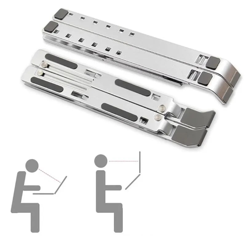 Silver Metal Folding Laptop Stand view 4