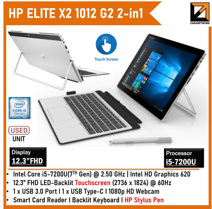HP Elite x2 1020 G1/G2 – 2-in-1 Touchscreen view 2