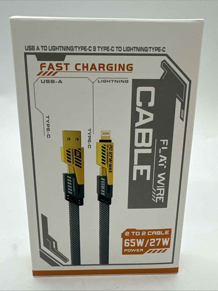 Flat Wire 2-IN-1 Fast Charging Cable – 65W / 27W view 4
