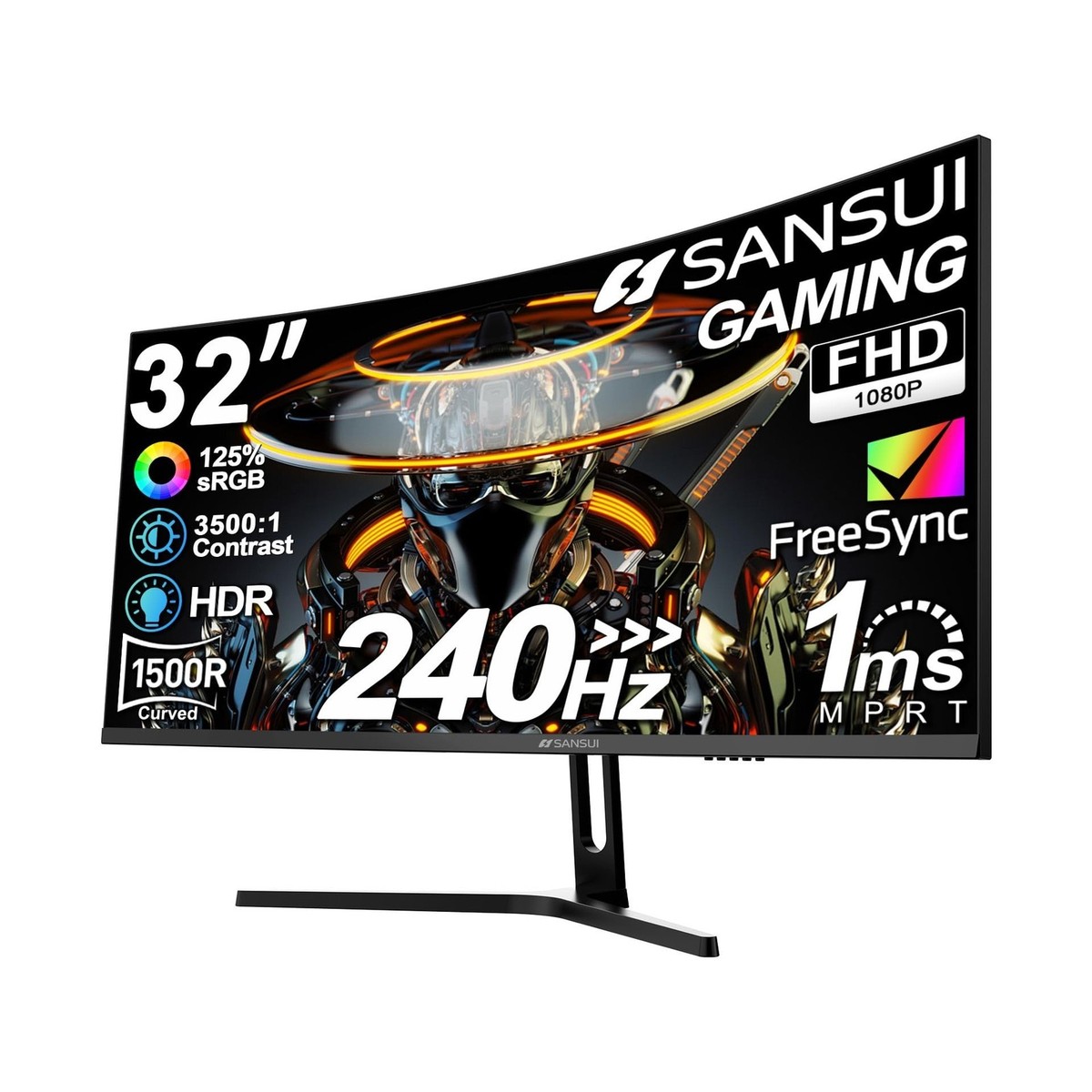 SANSUI ES-G32C1Q 32" Curved 2K Gaming Monitor view 2
