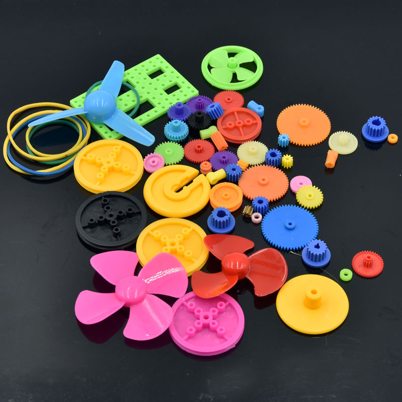 55pcs Colorful Plastic Gear DIY Kit view 2