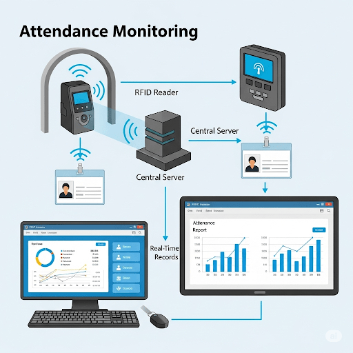 Attendance Monitoring System using RFID - IOT project
