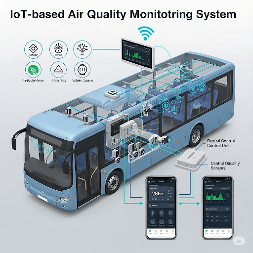 IoT-based Air Quality Monitoring System in Public Transport