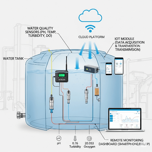 IoT based remote monitoring of water quality in tanks - Case of WASAC