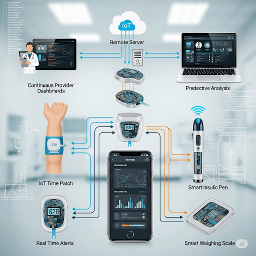 Design and implementation of an IoT-Based diabetes remote monitoring system