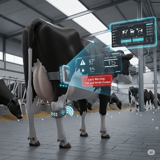 IoT-based cow health monitoring system for early detection of foot and mouth disease