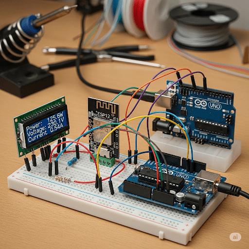 IoT Based Electricity Energy Meter by using ESP12 and Arduino - STS Project Idea