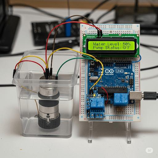 Water Level Controller using Microcontroller using arduino - STS Project Idea