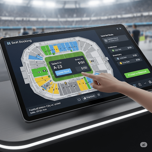 Stadium seat booking system