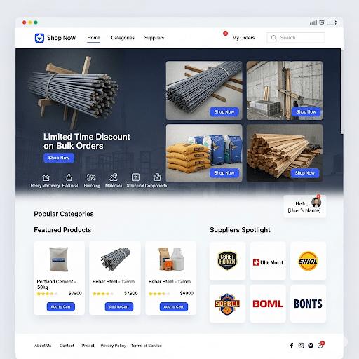 Online Construction Material Ordering System - Web project idea - STS Project Idea