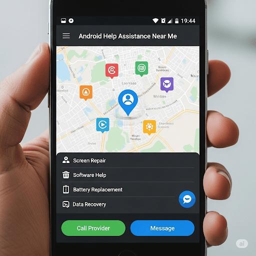 Android Help Assistance Near Me - Best mobile application project idea - STS Project