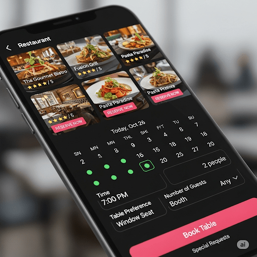 Restaurant Reservation Or Booking App