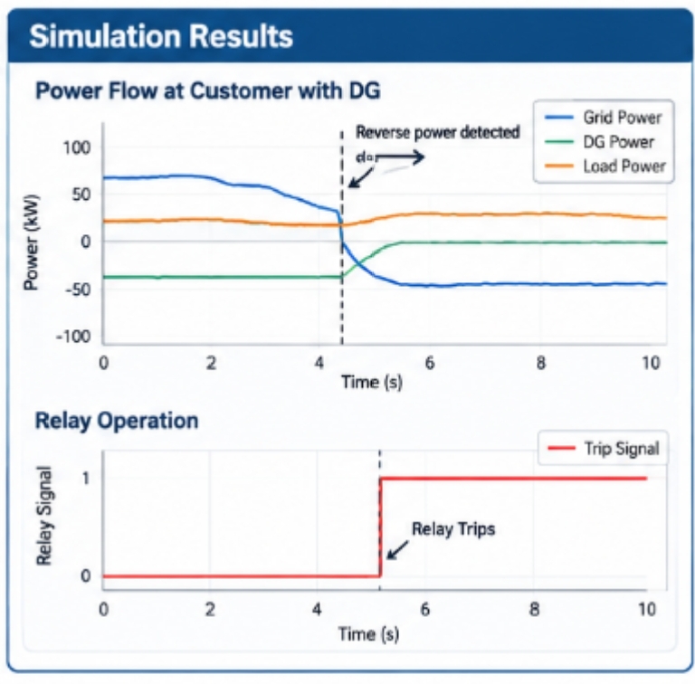 Design and Simulation of Reverse Power Relay Protection in Low-Voltage Distribution Networks with Customer Backup Generation - STS Project